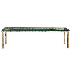 James Mont Custom Faux Bamboo Console Table