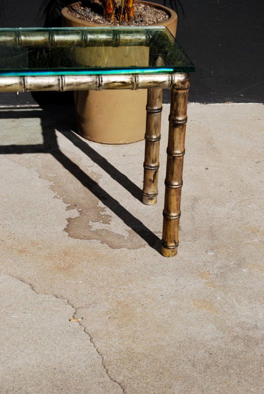 James Mont Custom Faux Bamboo Console Table
