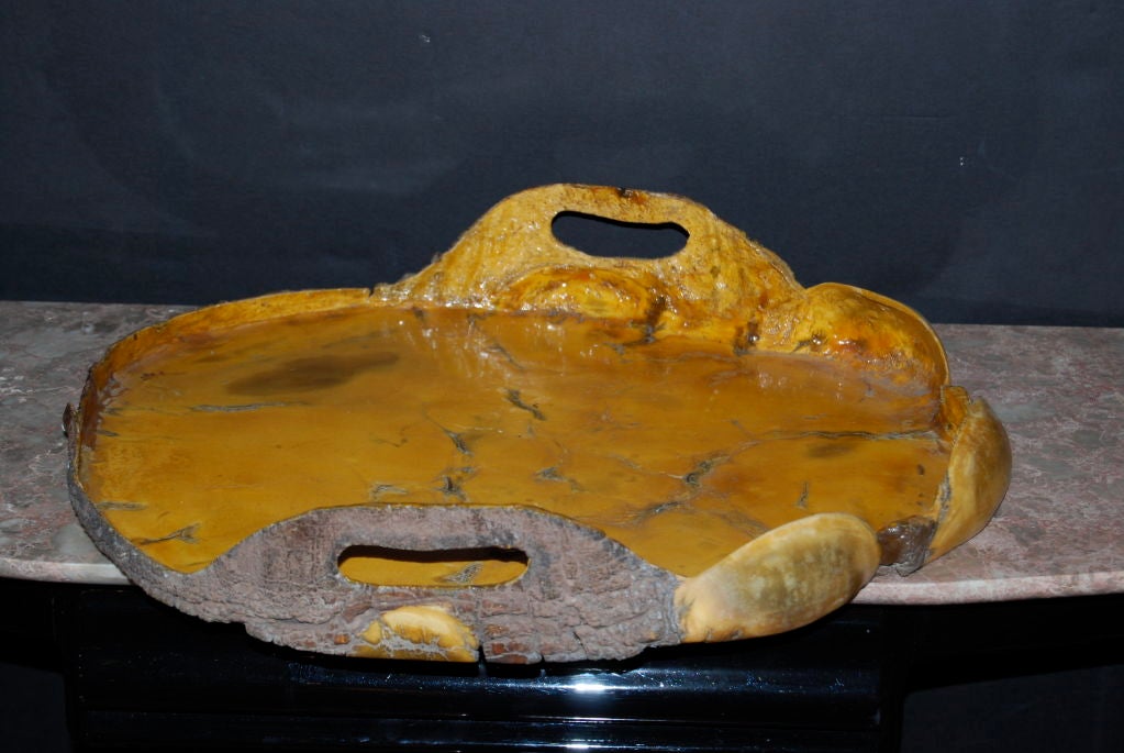 African 1920's Elephant Foot Serving Tray