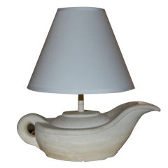 Magical Forties French Plaster "Oil" Lamp