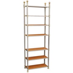 Italian Nickel and Brass Etagere in the style of Jansen
