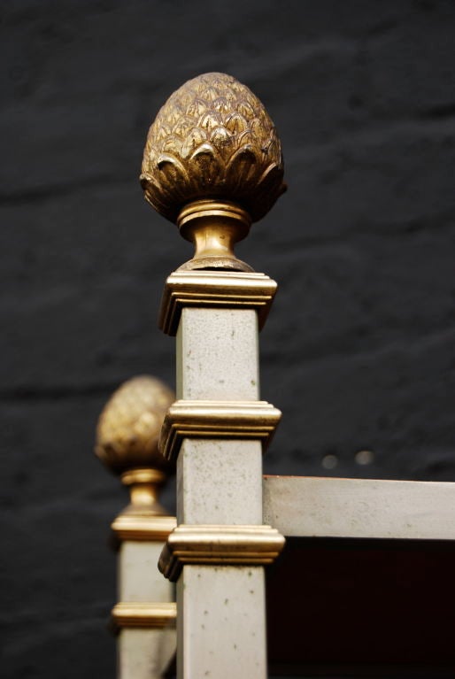 Italian Nickel and Brass Etagere in the style of Jansen