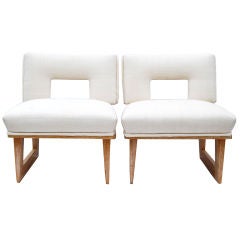 Pair of Paul Laszlo Slipper Chairs