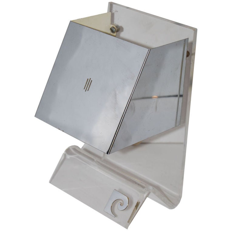 Pierre Cardin Lucite and Chrome Table Lamp