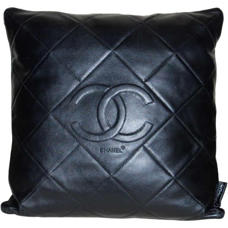 chanel throw pillows blue