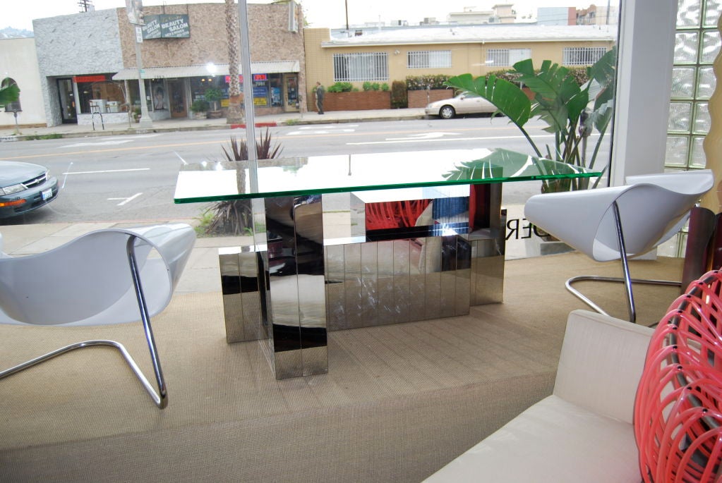 Paul Evans PE631 "Cityscape" Table in Chrome
