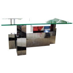 Paul Evans PE631 "Cityscape" Table in Chrome
