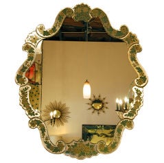 Large and Impressive Verre Eglomise Wall Mirror