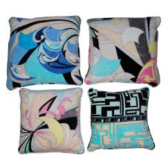 Collection of Emilio Pucci Terry Cloth Throw Pillows