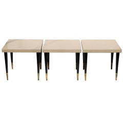 Set of Three Paul Frankl Cork Top Occasional Tables