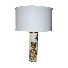 Fornasetti "Gold Key" Table Lamp