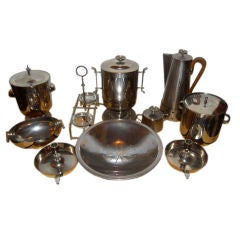 Collection of Tommi Parzinger Table Garniture in Nickel