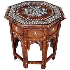 A Warmly-Patinated Anglo-Indian Octagonal Traveling Table