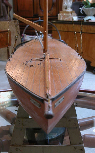 A Fine & Unusually Large American Plank-on-Frame Pond Boat named the Brenda Noreen 1