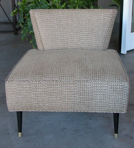 Mid-20th Century A Stylish Pair of American Mid-Century Wedge-Back Chairs
