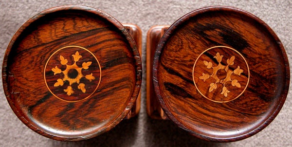 Pair of English William IV Rosewood Tazzas