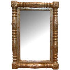  American Empire Carved Giltwood Rectangular Mirror