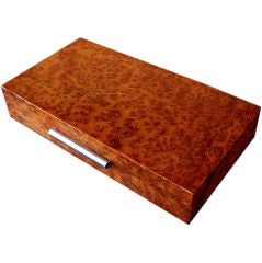 A Warmly-Patinated English Art Deco Burl Elmwood Box