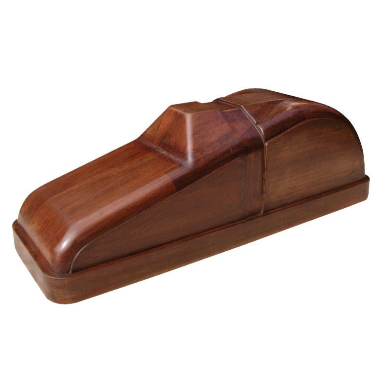 A Charming American Art Deco Solid Mahogany Car Mold For Sale