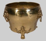 A Robust Russian Pounded Brass Baluster-Form Jardiniere