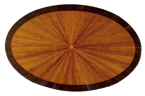 A Chic French Art Deco  Zebra & Macassar Wood Side Table