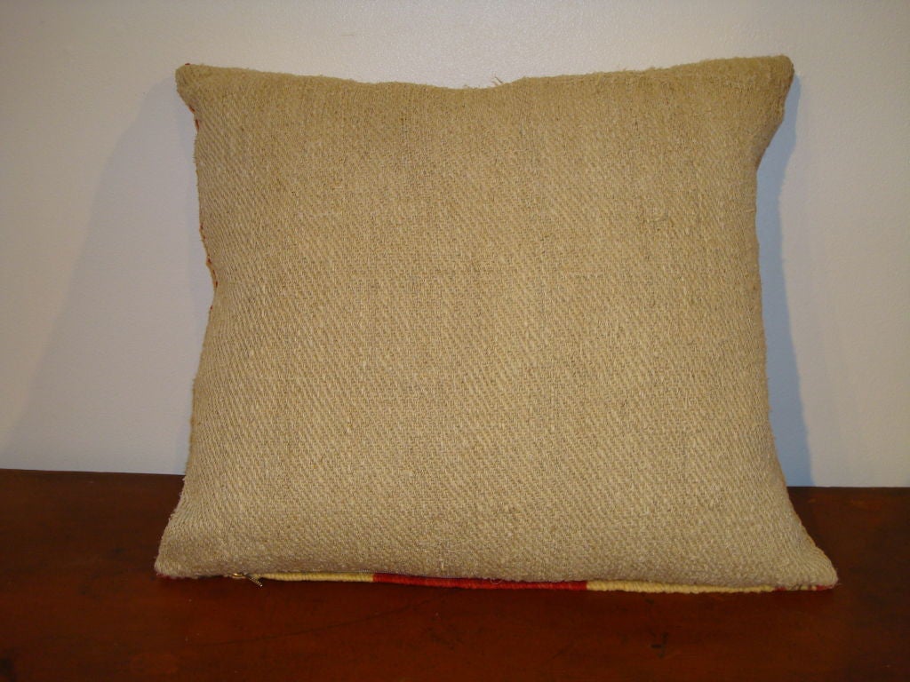 Mid-20th Century 1930'S NAVAJO WEAVING PILLOW W/LINEN BACKING