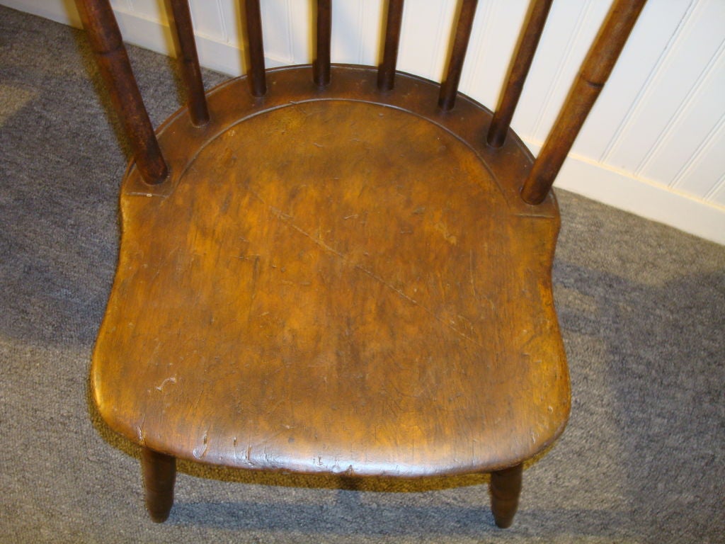 American 19THC STEP DOWN  WINDSOR CHAIRS FROM NEW ENGLAND/CIRCA 1820