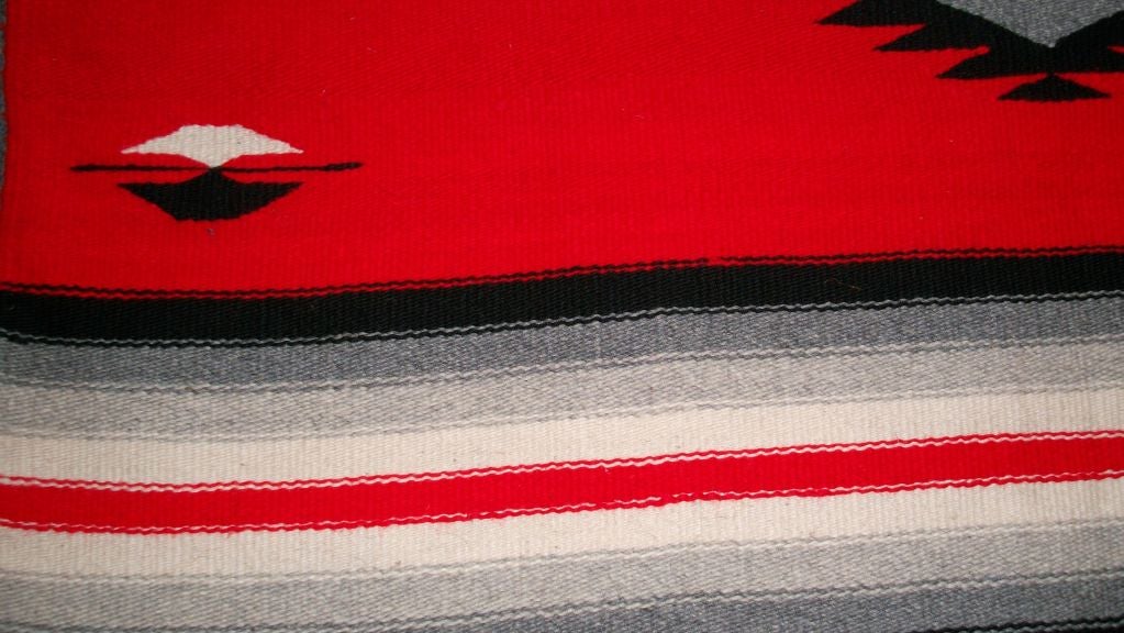 Wool VIBRANT 1950'S NAVAJO WEAVING/RUG