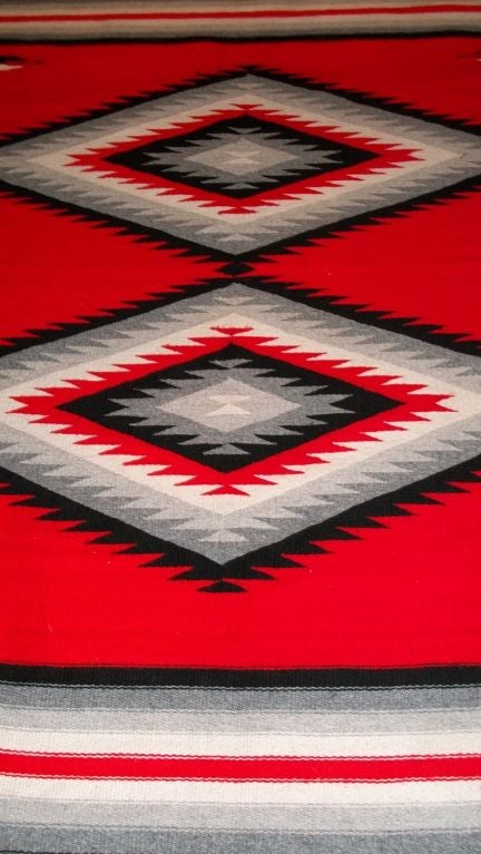 VIBRANT 1950'S NAVAJO WEAVING/RUG 3
