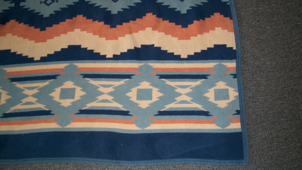 20TH C. BEACON CAMP  BLANKET/INDIAN DESIGN PATTERN