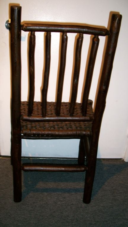 Hickory 1920'S OLD HICKORY SIDE CHAIR W/ WOVEN SPLINT SEAT