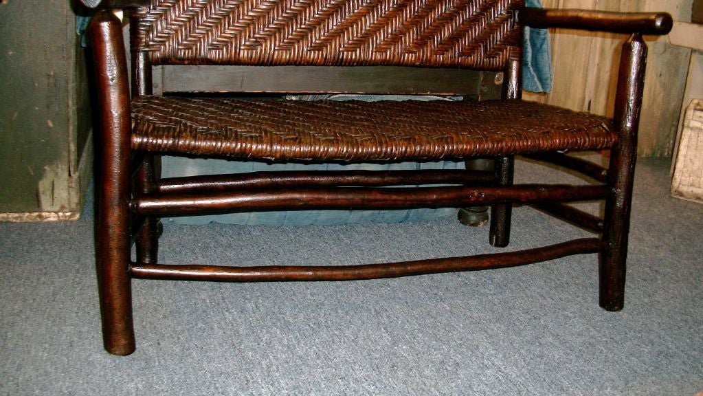 OLD HICKORY SETTEE FROM MARTINSVILLE, INDIANA ALL ORIGINAL at 1stDibs