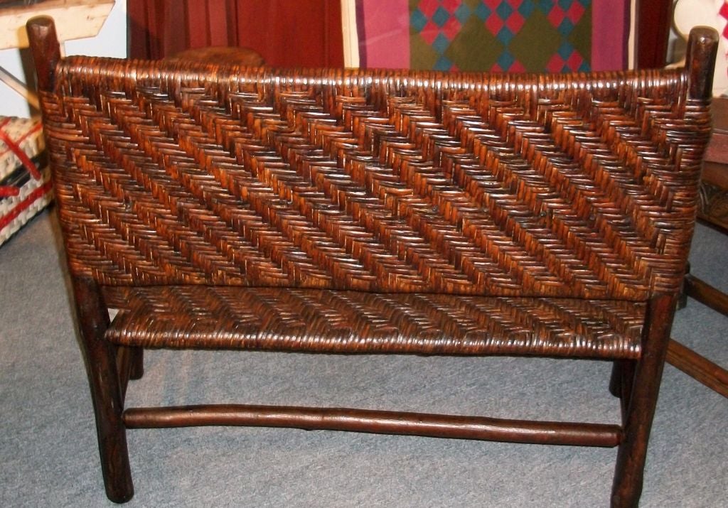 OLD HICKORY SETTEE FROM MARTINSVILLE, INDIANA ALL ORIGINAL at 1stDibs