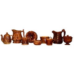 19TH C. ROCKINGHAM POTTERY SET