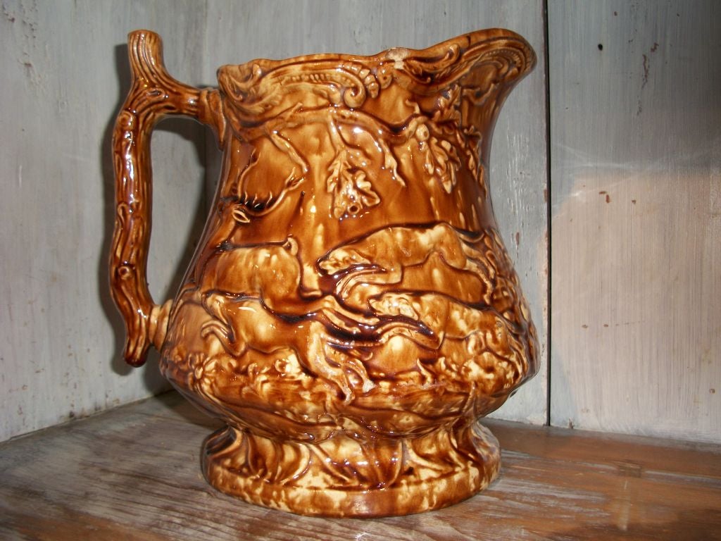 rockingham pottery pitcher