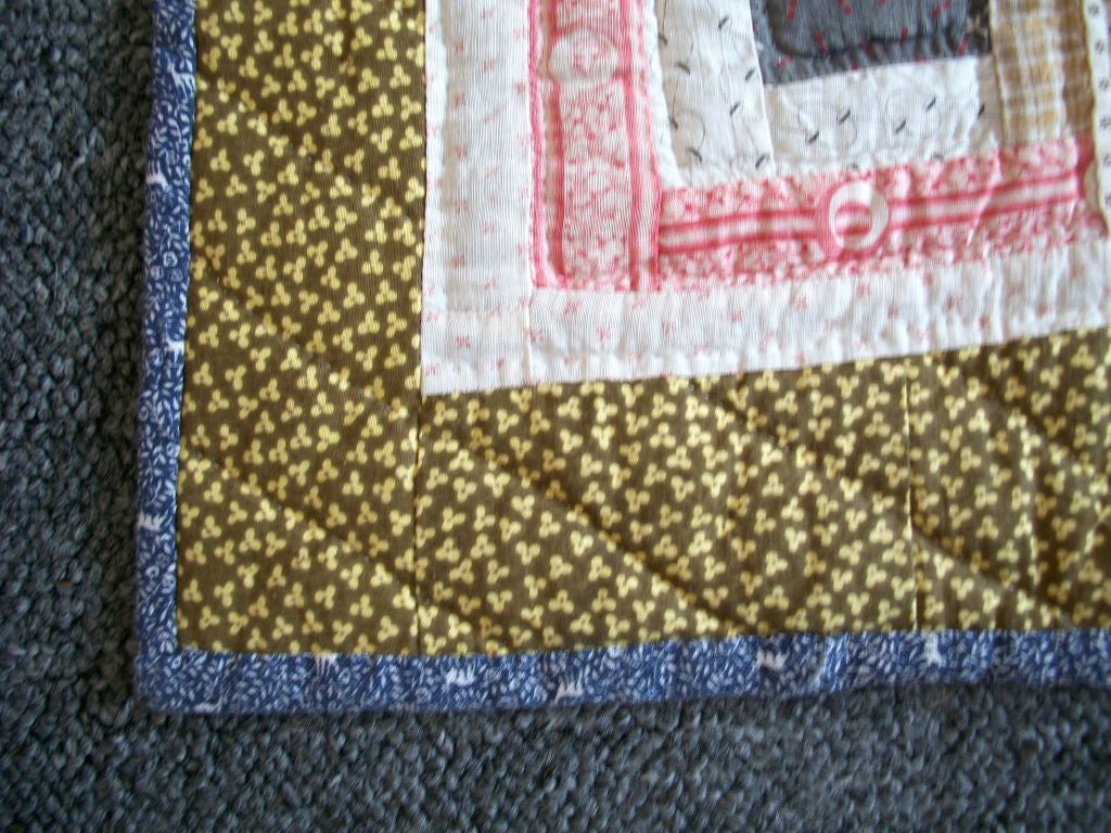 Pennsylvania Log Cabin Crib Quilt/C. 1920 at 1stdibs