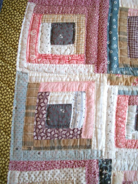Pennsylvania Log Cabin Crib Quilt/C. 1920 at 1stdibs
