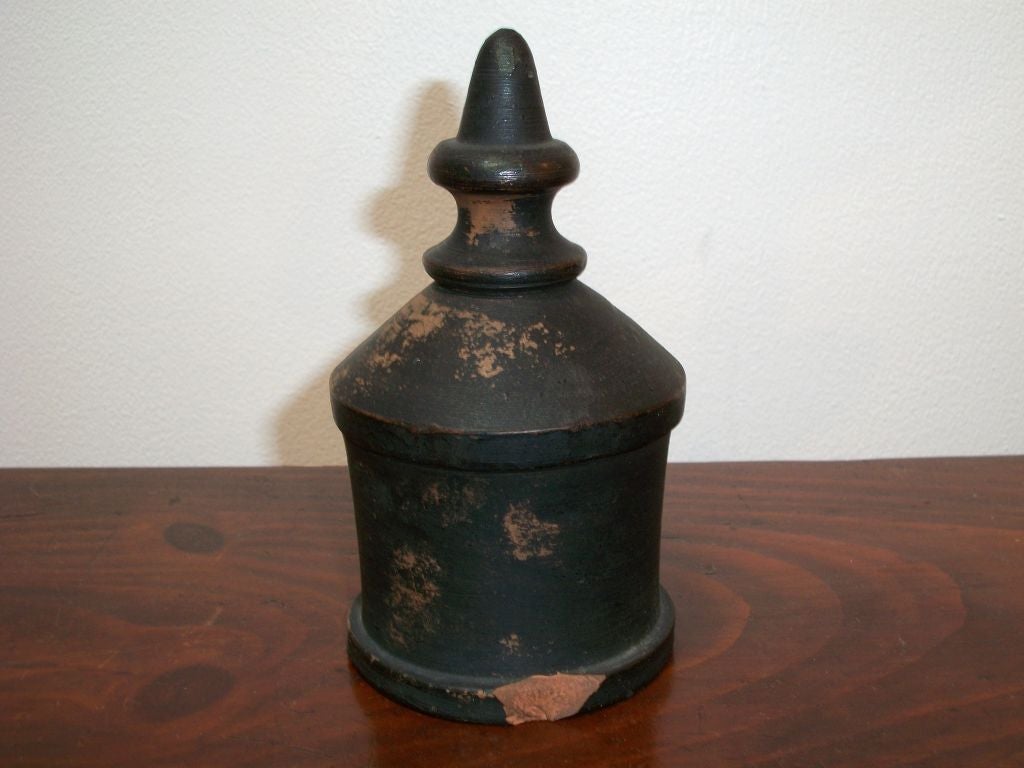 American 19TH C. HANDMADE AND PAINTED REDWARE POTTERY BANK