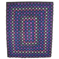 20th Century Pennsylvania Mennonite Geometric Rug 8