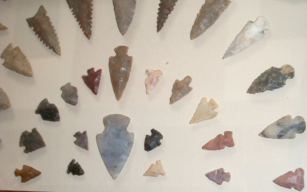 framed arrowhead collection