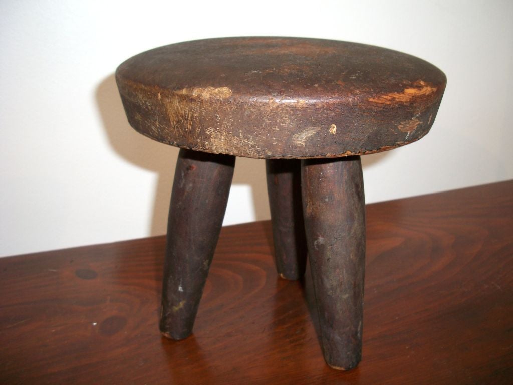 childs oak milking stool