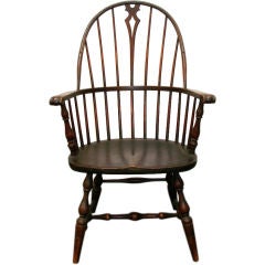 Antique 19TH C. /TURN OF THE CENTURY EXTENDED KNUCKE ARMED WINDSOR CHAIR