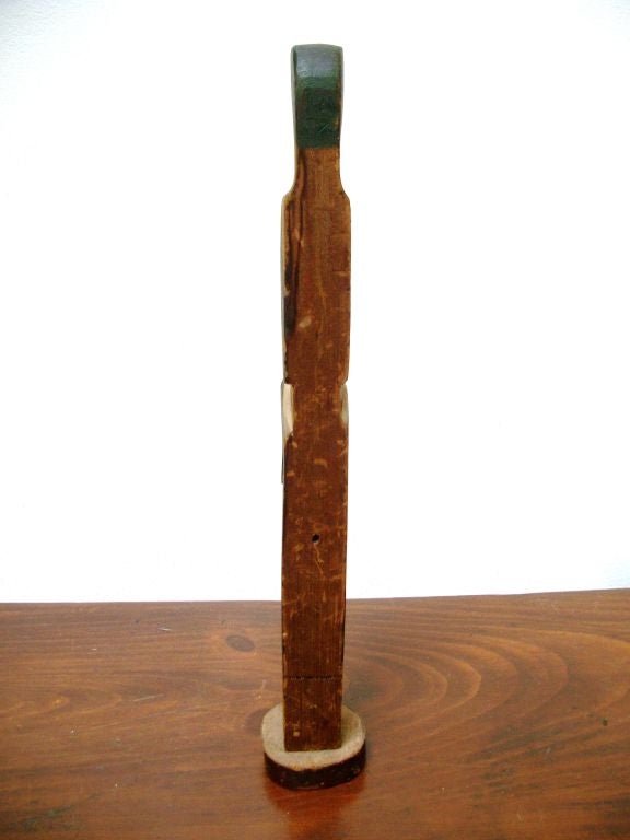 Folk Art GREAT EARLY 20THC INDIAN HAND CARVED & PAINTED  TOTEM  POLE
