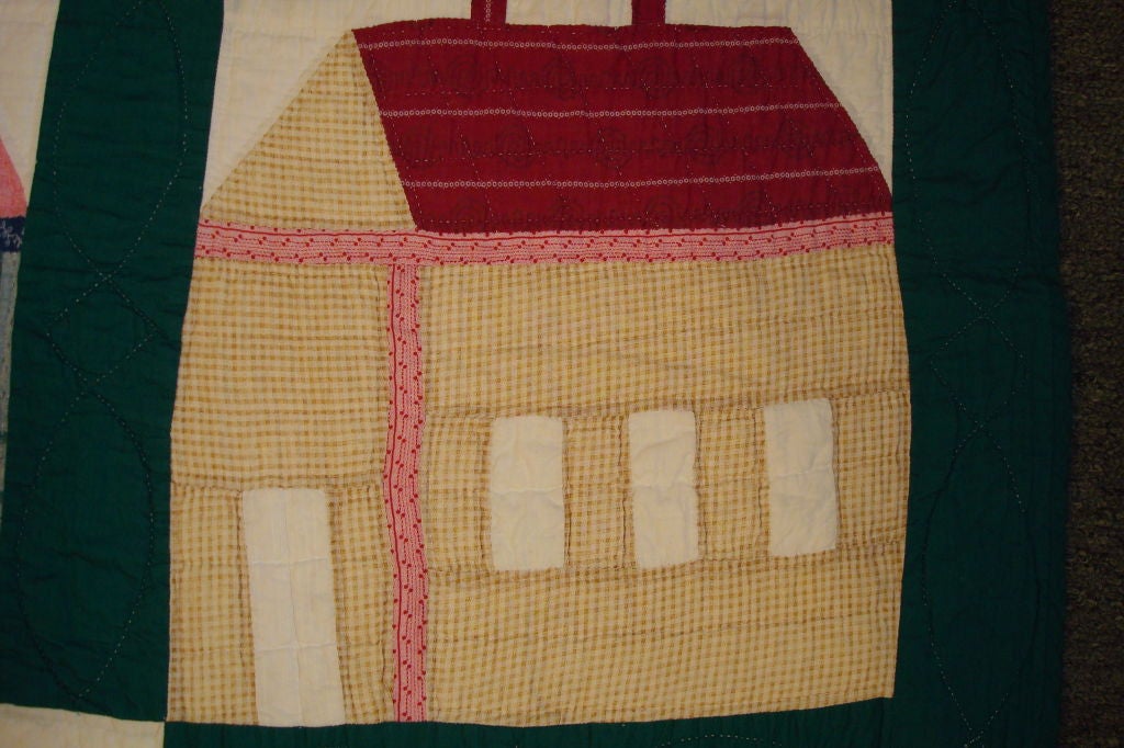 Early 20th Century Folky School House Quilt In Good Condition In Los Angeles, CA