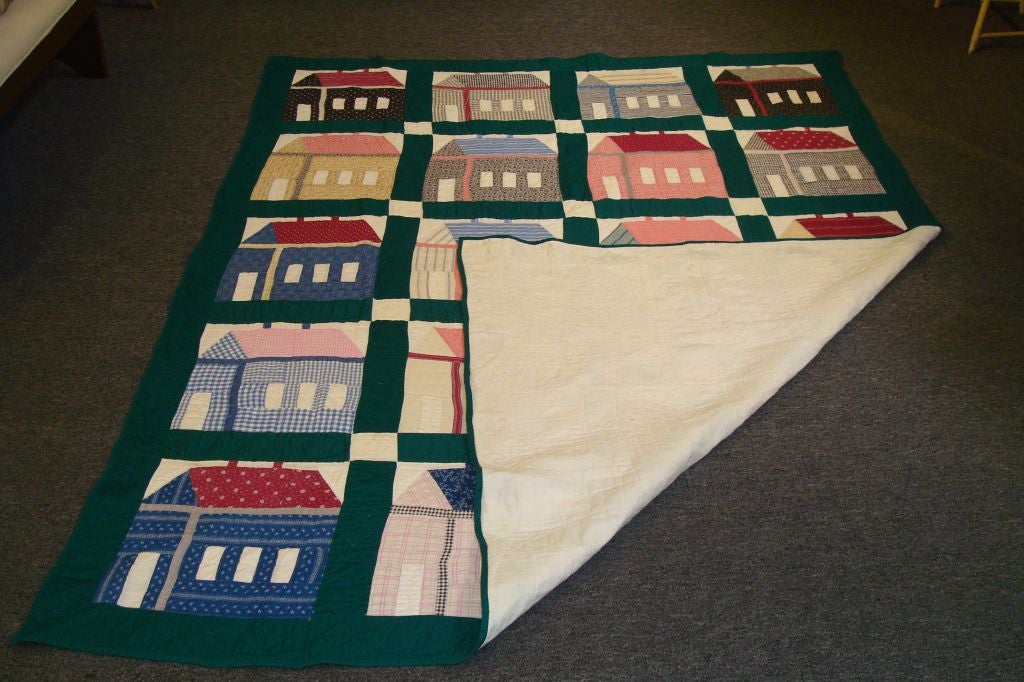 Early 20th Century Folky School House Quilt 3