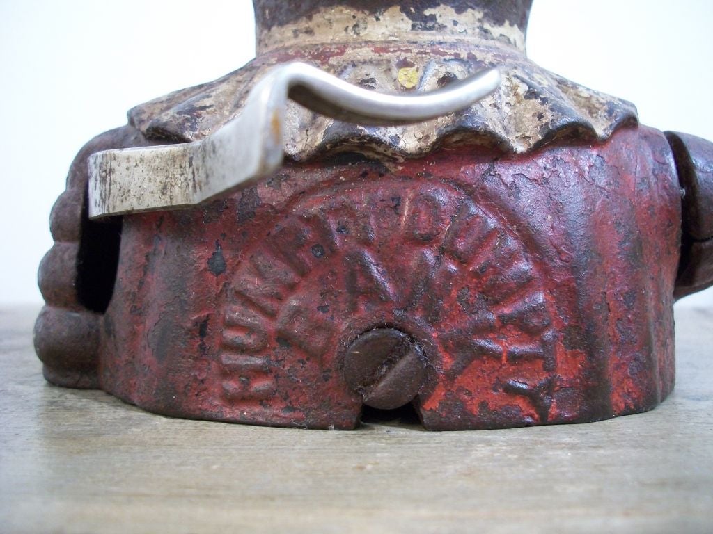 19th C. Rare Signed Humpty Dumpty Cast Iron Bank In Good Condition In Los Angeles, CA