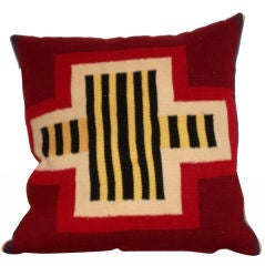 19TH C. GERMANTOWN NAVAJO INDIAN WEAVING PILLOW