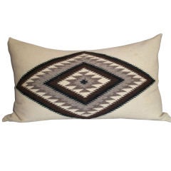 20TH C. EYE DAZZLER CENTER NAVAJO WEAVING PILLOW