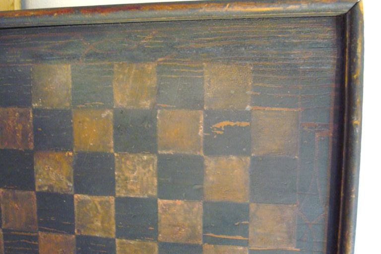 19TH C. CHECKERBOARD GAMEBOARD In Good Condition In Los Angeles, CA