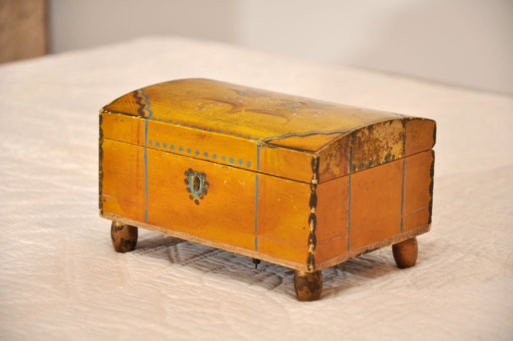 PAINT DECORATED MUSIC BOX FROM PENNSYLVANIA
